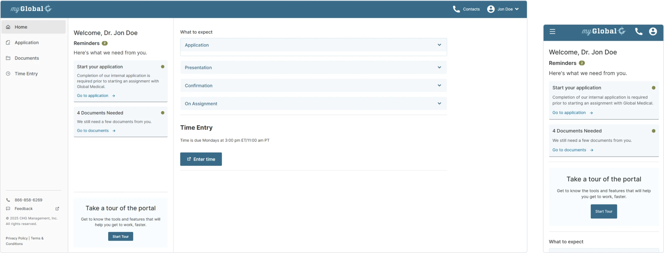 MyGlobal web portal